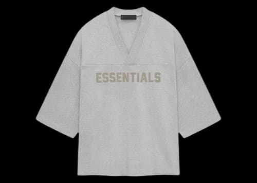 Fear of God Essentials Heavy Jersey Football Tee Light Heather Grey