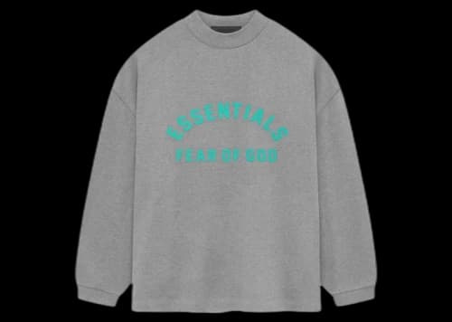 Fear of God Essentials Heavy Jersey L/S Tee Dark Heather Oatmeal