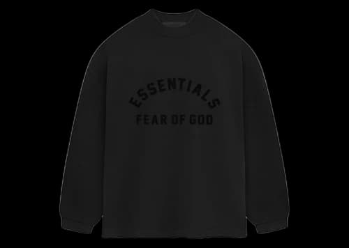 Fear of God Essentials Heavy Jersey Longsleeve Tee Jet Black