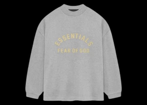 Fear of God Essentials Heavy Jersey Longsleeve Tee Light Heather Grey
