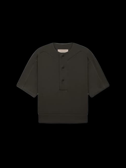 Fear of God Essentials Kid's Baseball Henley Off Black