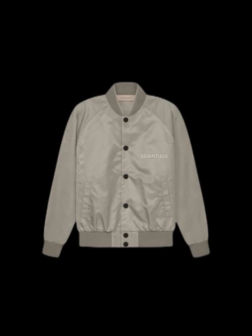 Fear of God Essentials Kids Baseball Jacket Desert Taupe