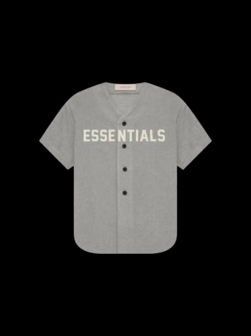 Fear of God Essentials Kids Baseball Jersey Dark Oatmeal