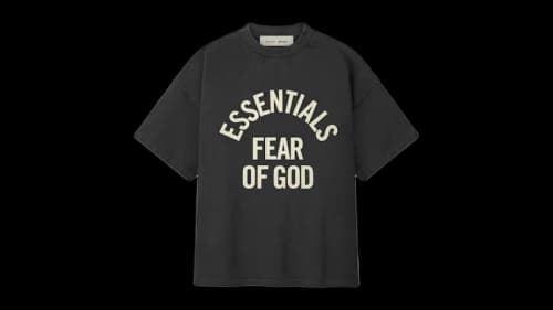Fear of God Essentials Kids Campus 90's Short Sleeve Tee Faded Black