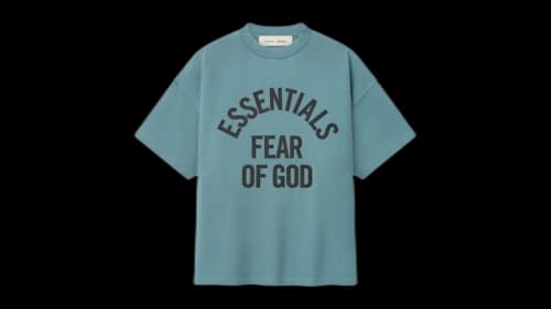 Fear of God Essentials Kids Campus 90's Short Sleeve Tee Faded Coastal