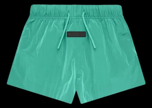 Fear of God Essentials Kids Crinkle Nylon Running Short Mint Leaf