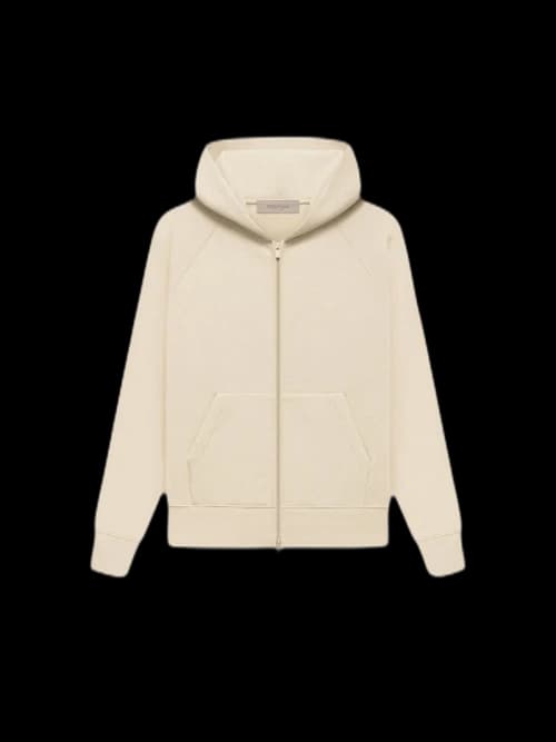 Fear of God Essentials Kids Full-zip Hoodie Egg Shell