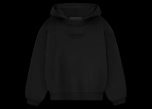 Fear of God Essentials Kids Hoodie (FW23) Jet Black