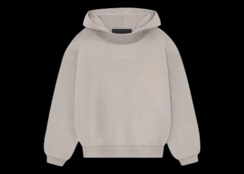 Fear of God Essentials Kids Hoodie Silver Cloud