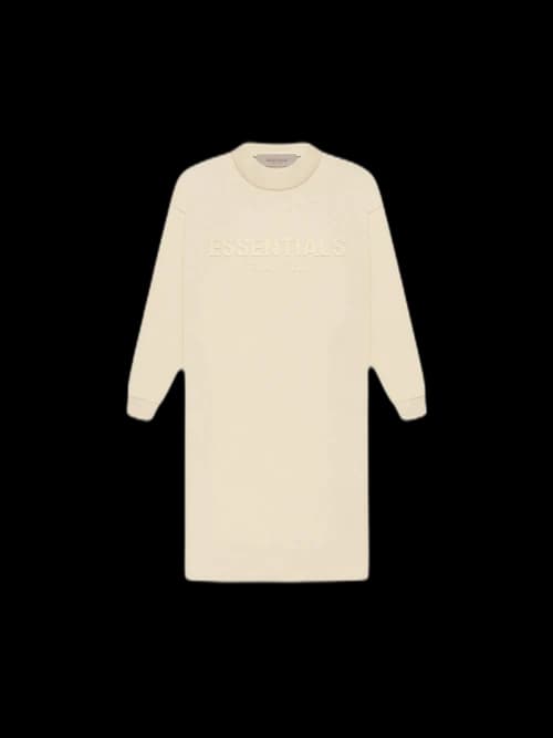 Fear of God Essentials Kids L/S T-shirt Dress Egg Shell
