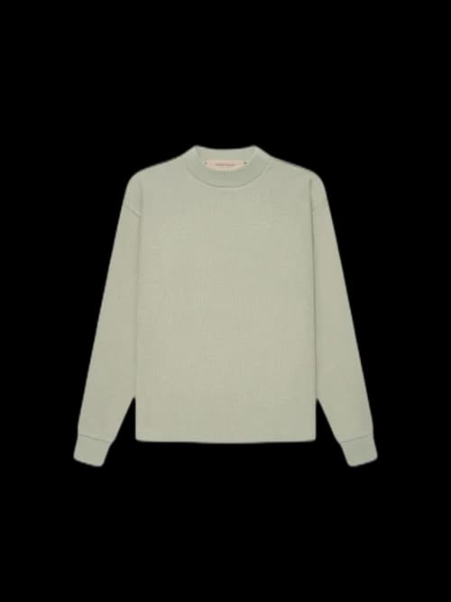 Fear of God Essentials Kids Mockneck Waffle Seafoam