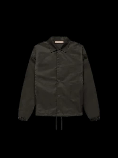 Fear of God Essentials Kid's Nylon Coaches Jacket Off Black