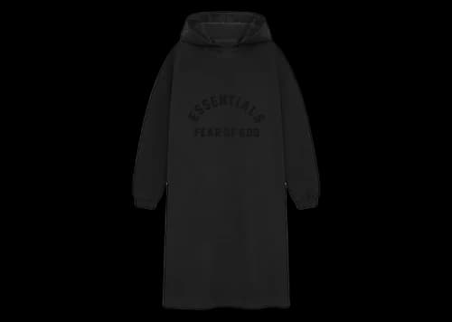 Fear of God Essentials Kids Nylon Fleece Hooded Dress Jet Black/Jet Black