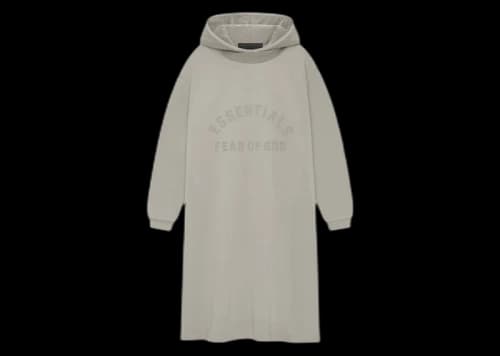 Fear of God Essentials Kids Nylon Fleece Hooded Dress Seal/Seal