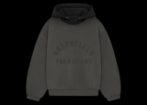 Fear of God Essentials Kids Nylon Fleece Hoodie Ink/Jet Black