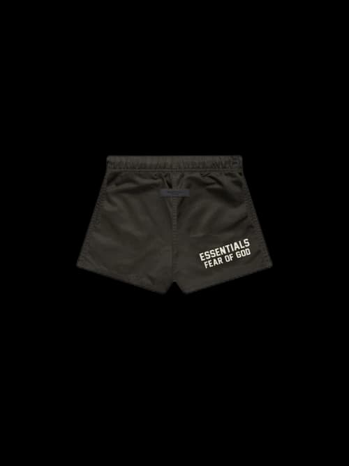 Fear of God Essentials Kid's Nylon Running Shorts Off Black