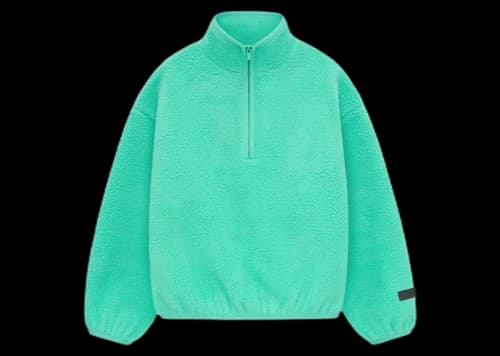 Fear of God Essentials Kids Polar Fleece Half Zip Mockneck Mint Leaf