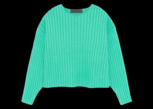 Fear of God Essentials Kids Raw Neck Sweater Mint Leaf