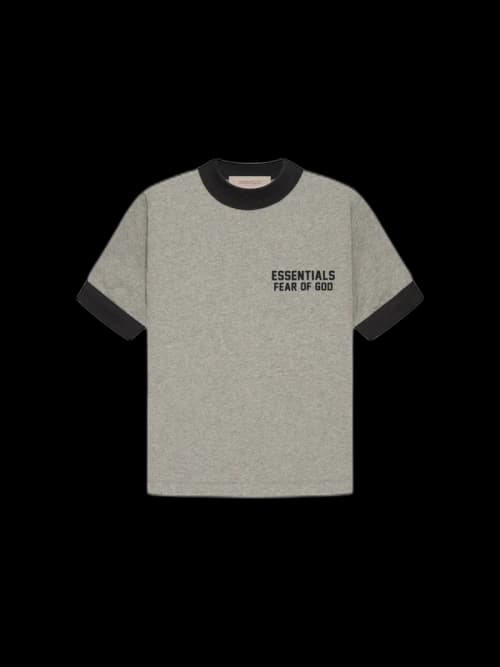 Fear of God Essentials Kids Ringer T-shirt Dark Oatmeal