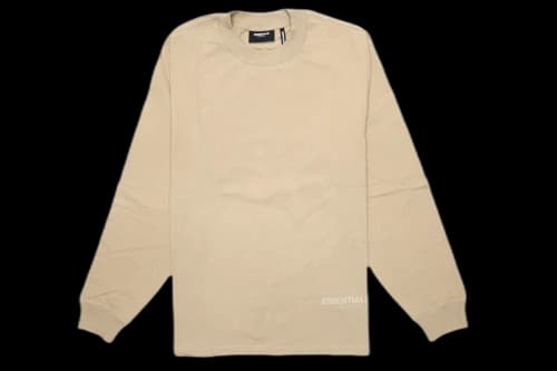 Fear of God Essentials Long Sleeve Boxy T-Shirt Tan