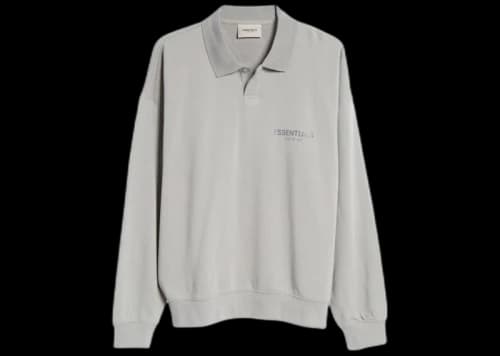 Fear of God Essentials Long Sleeve French Terry Polo Cement/Pebble