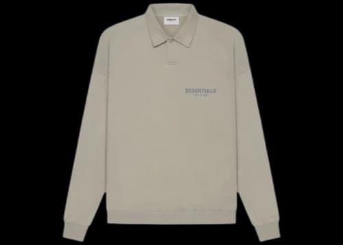 Fear of God Essentials Long Sleeve French Terry Polo Moss