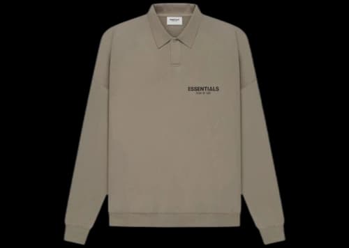 Fear of God Essentials Long Sleeve French Terry Polo Taupe