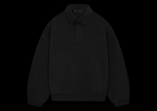 Fear of God Essentials Longsleeve Polo Jet Black
