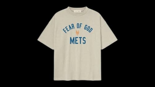 Fear of God Essentials Mets 90's Tee Heather Stone