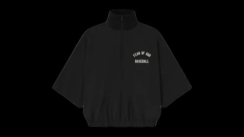 Fear of God Essentials MLB 3/4 Sleeve Half Zip Jacket Black
