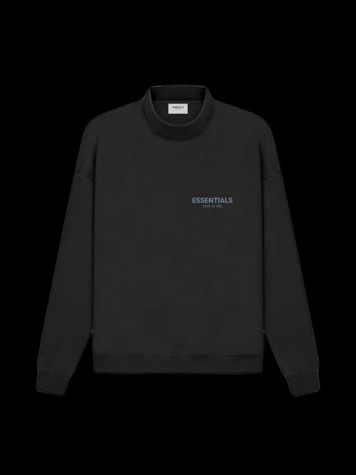 Fear of God Essentials Mock Neck Sweater Black/Stretch Limo