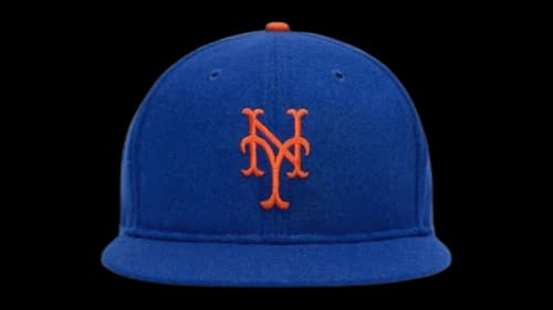 Fear of God Essentials New York Mets Wool Retro Crown 59FIFTY Fitted Cap Blue