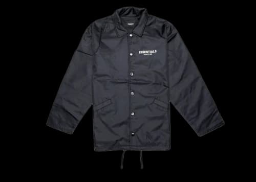 Fear of God Essentials Nylon Coach Jacket Black
