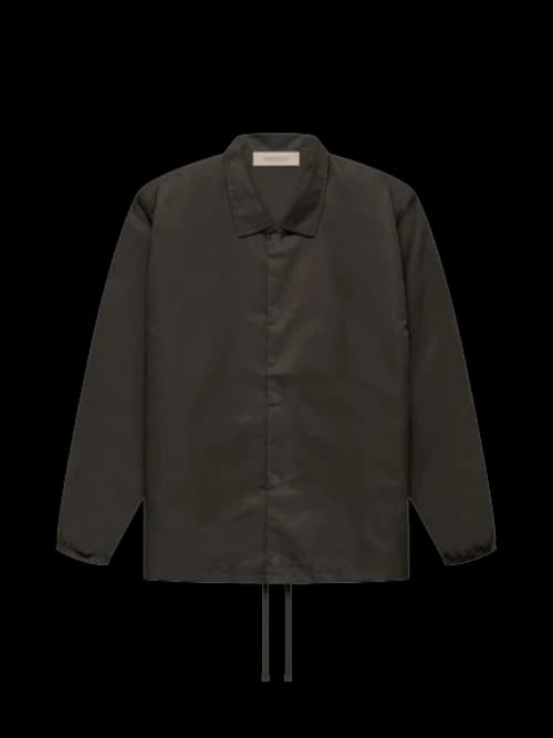 Fear of God Essentials Nylon Coaches Jacket Off Black