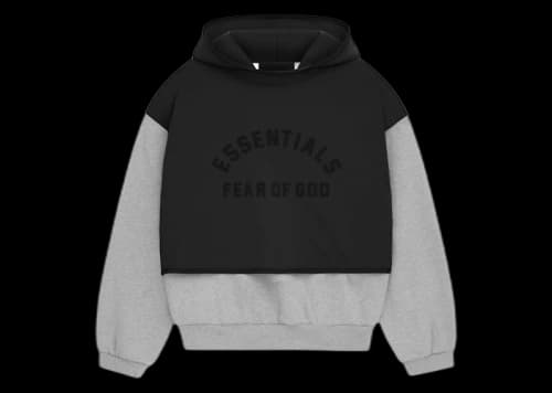 Fear of God Essentials Nylon Fleece Hooded Sweater Light Heather Grey/Jet Black