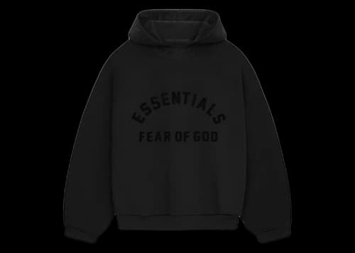 Fear of God Essentials Nylon Fleece Hoodie Jet Black/Jet Black
