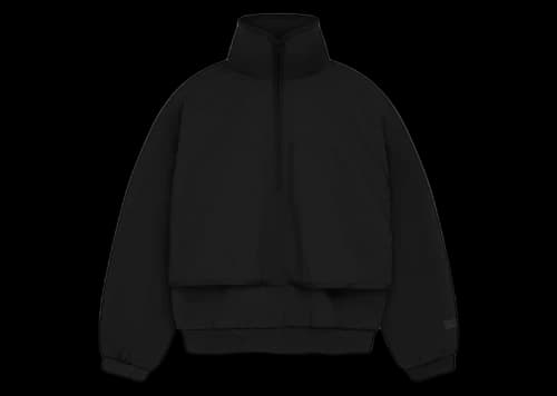 Fear of God Essentials Nylon Fleece Mockneck Sweater Jet Black/Jet Black