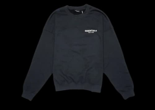 Fear of God Essentials Photo Crewneck Sweatshirt Black