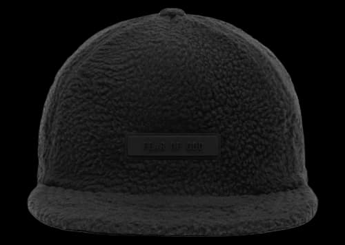 Fear of God Essentials Polar Fleece Baseball Cap (SS24) Jet Black