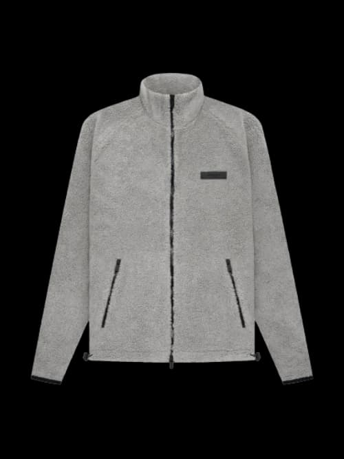Fear of God Essentials Polar Fleece Full Zip Jacket Dark Oatmeal