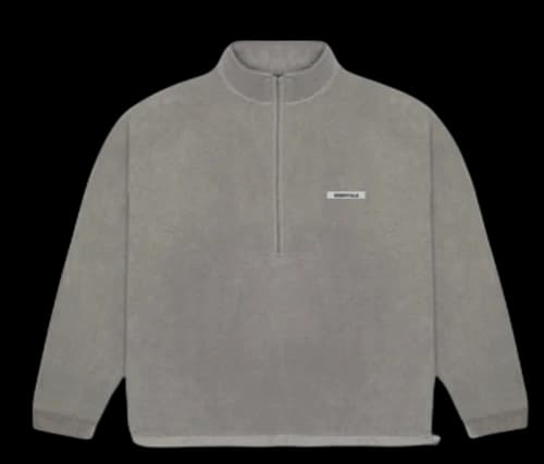 Fear of God Essentials Polar Fleece Half-Zip Sweater Grey Flannel/Charcoal