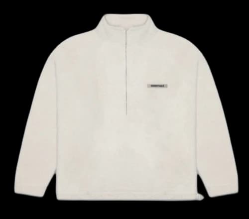 Fear of God Essentials Polar Fleece Half-Zip Sweater Oatmeal Heather