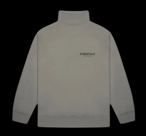 Fear of God Essentials Pull-over Mockneck Sweatshirt Charcoal/Grey Flannel