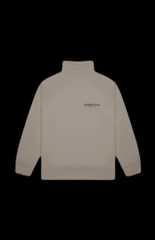 Fear of God Essentials Pull-Over Mockneck Sweatshirt Taupe