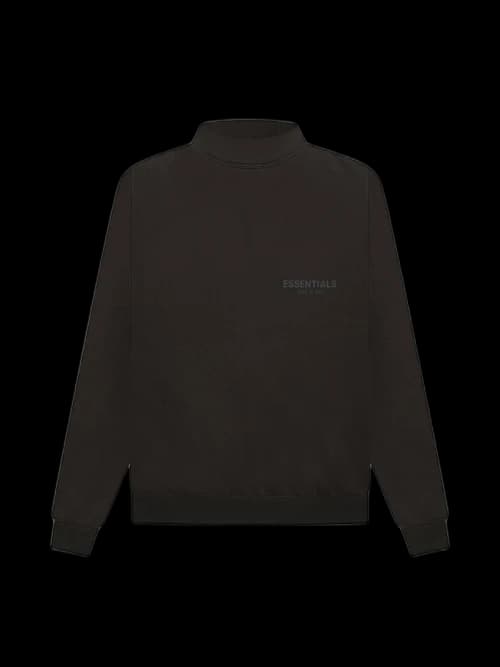 Fear of God Essentials Pull-over Mockneck Sweatshirt Weathered Black