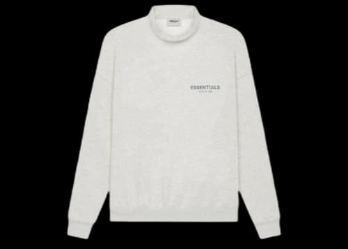 Fear of God Essentials Pullover Mockneck Light Heather Oatmeal