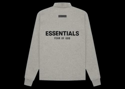 Fear of God Essentials Relaxed Mockneck Dark Oatmeal
