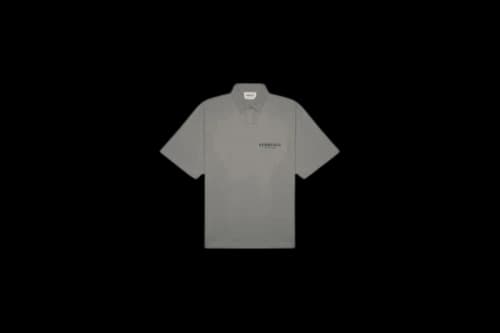 Fear of God Essentials Short Sleeve Boxy Polo Gray Flannel/Charcoal