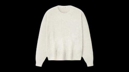 Fear of God Essentials Signature Waffle 90's Crewneck Sweater Oatmeal Heather