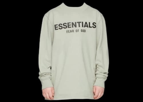 Fear of God Essentials SSENSE Exclusive Kids L/S T-shirt Concrete